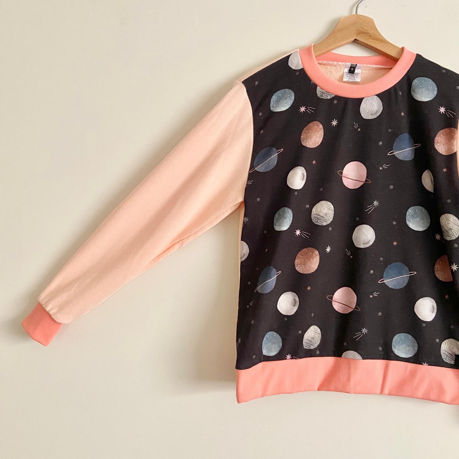 Long Sleeve top - Galaxy with Apricot  (S)