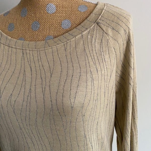 *Seconds* Long sleeve top - Mustard and Grey (M)