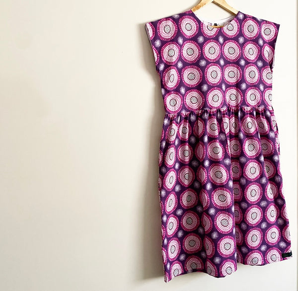 Box Dress - Purple and Pink (M)
