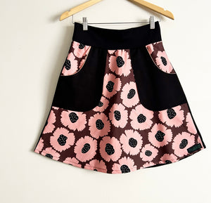 Skirt - Pink Flower A-Line (S)